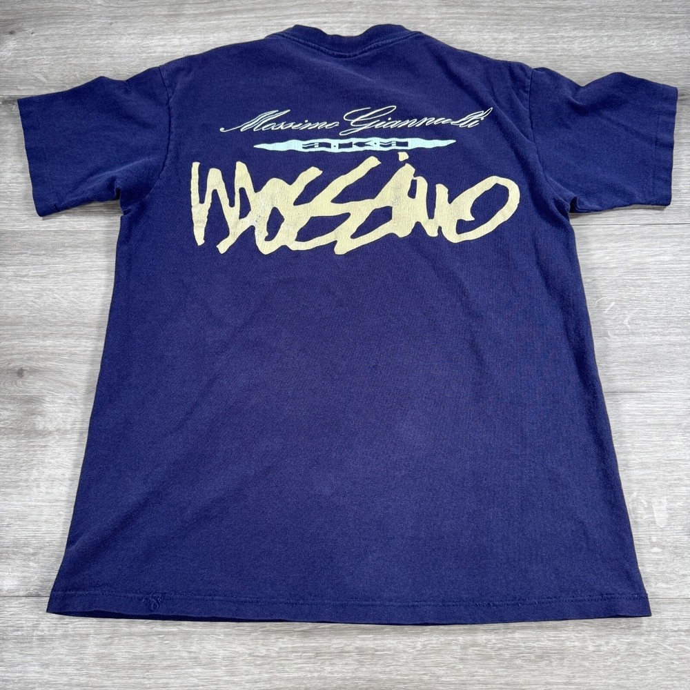 Vintage Mossimo T Shirt Single Stitch Blue Skate Surf Faded Small